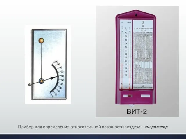 Прибор для определения относительной влажности воздуха – гигрометр