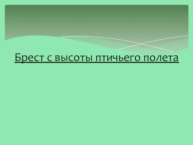 Брест с высоты птичьего полета