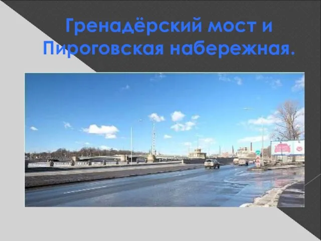 Гренадёрский мост и Пироговская набережная.