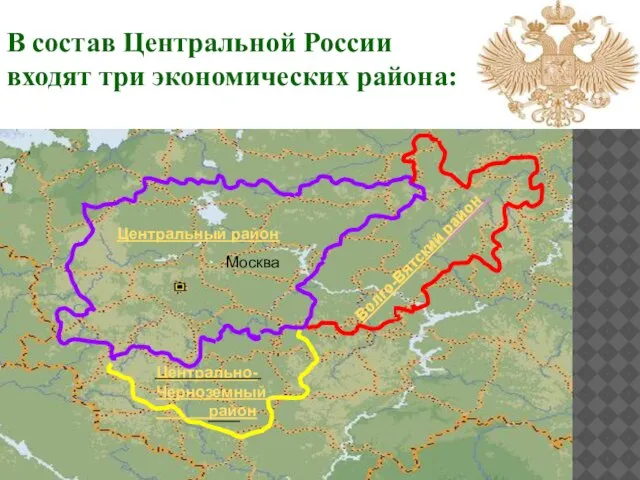 Центральный район Москва Волго-Вятский район Центрально- Черноземный . район В состав Центральной