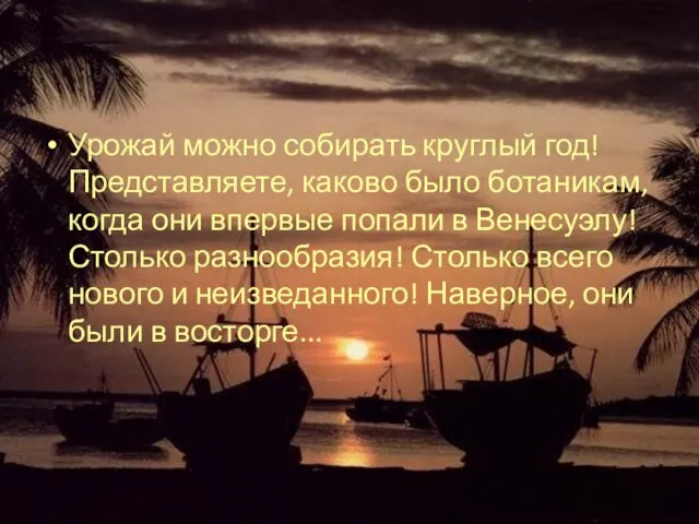 Урожай можно собирать круглый год! Представляете, каково было ботаникам, когда они впервые