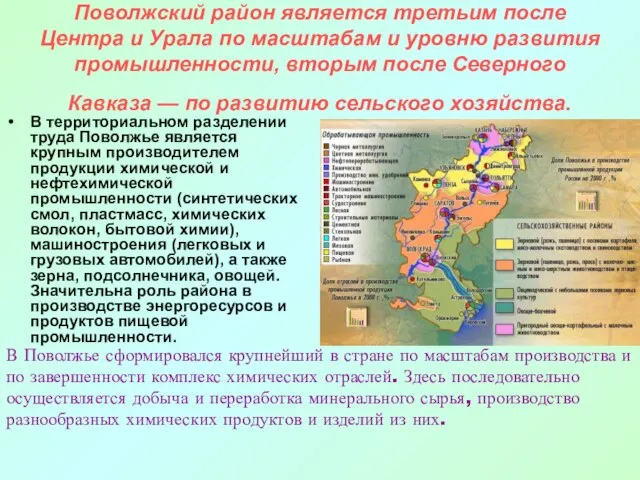 Поволжский район является третьим после Центра и Урала по масштабам и уровню