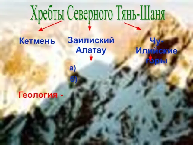 Кетмень Заилиский Алатау Чу-Илийские горы Геология - Хребты Северного Тянь-Шаня