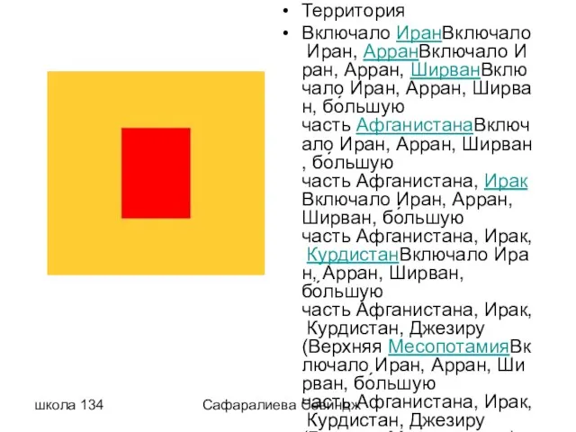 школа 134 Сафаралиева Севиндж Территория Включало ИранВключало Иран, АрранВключало Иран, Арран, ШирванВключало