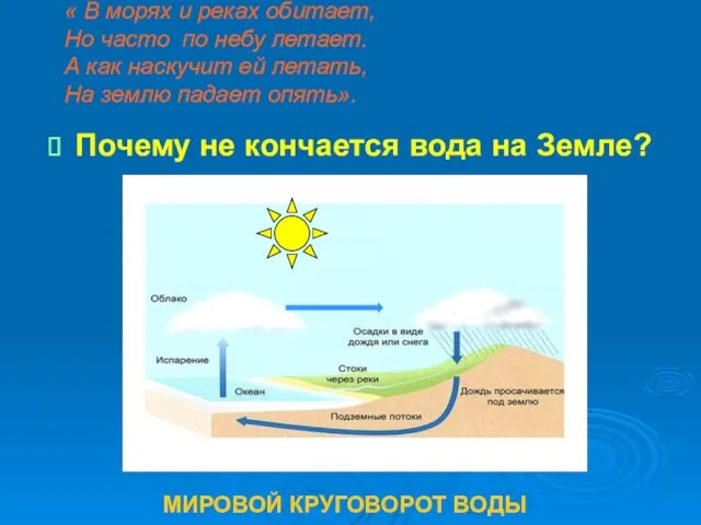 « В морях и реках обитает, Но часто по небу летает. А