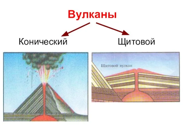 Вулканы Конический Щитовой