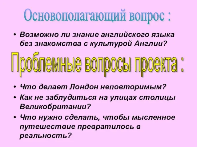 Возможно ли знание английского языка без знакомства с культурой Англии? Основополагающий вопрос