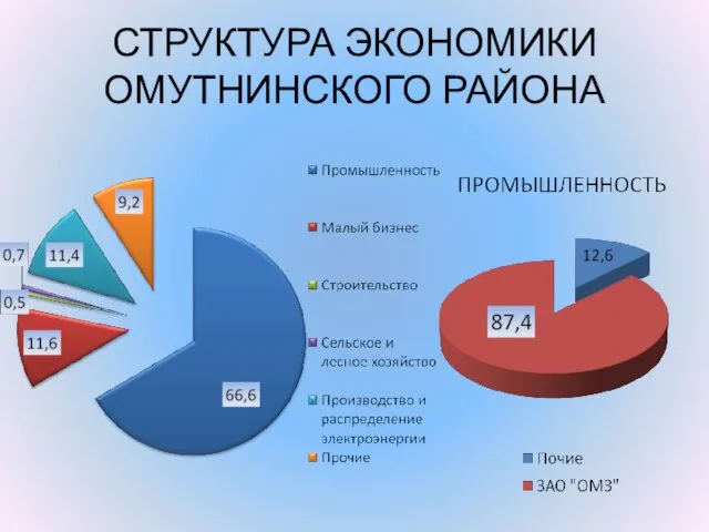 СТРУКТУРА ЭКОНОМИКИ ОМУТНИНСКОГО РАЙОНА