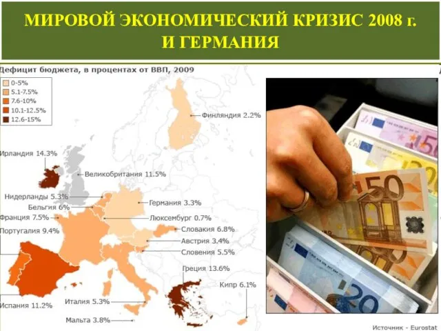 МИРОВОЙ ЭКОНОМИЧЕСКИЙ КРИЗИС 2008 г. И ГЕРМАНИЯ МИРОВОЙ ЭКОНОМИЧЕСКИЙ КРИЗИС 2008 г. И ГЕРМАНИЯ