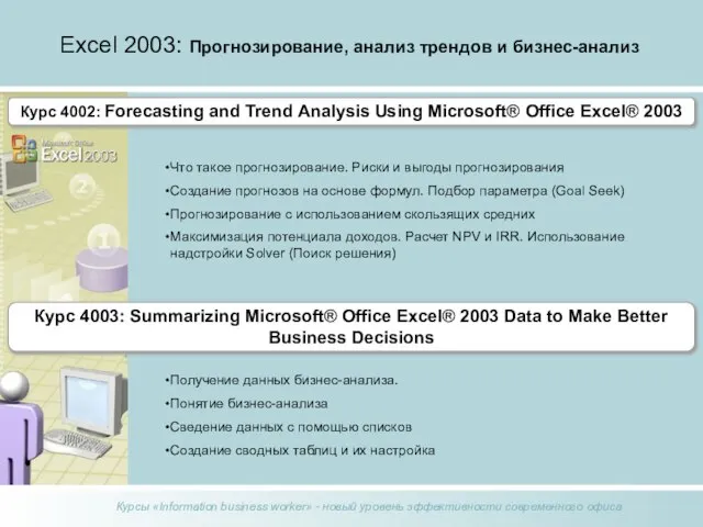 Excel 2003: Прогнозирование, анализ трендов и бизнес-анализ Что такое прогнозирование. Риски и