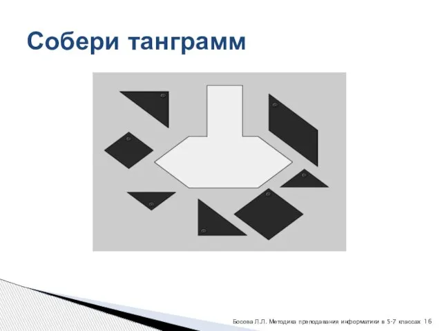 Собери танграмм Босова Л.Л. Методика преподавания информатики в 5-7 классах