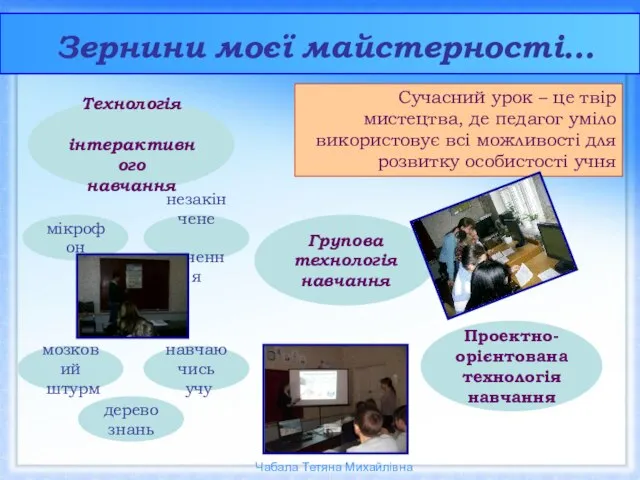 Сучасний урок – це твір мистецтва, де педагог уміло використовує всі можливості