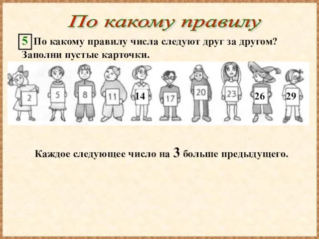 По какому правилу 5 По какому правилу числа следуют друг за другом?