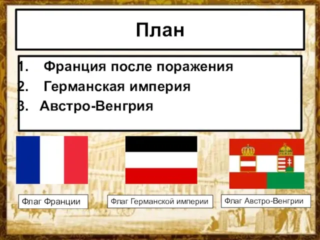 План Франция после поражения Германская империя Австро-Венгрия Флаг Австро-Венгрии Флаг Германской империи Флаг Франции