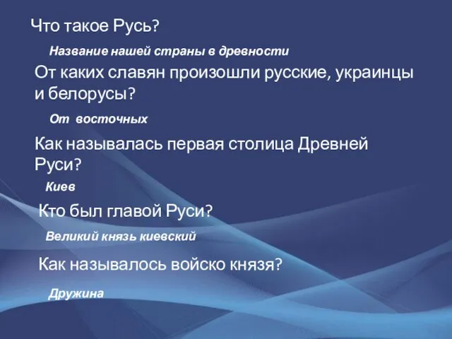 Что такое Русь? Название нашей страны в древности От каких славян произошли