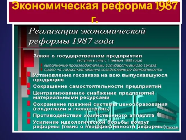 Экономическая реформа 1987 г.