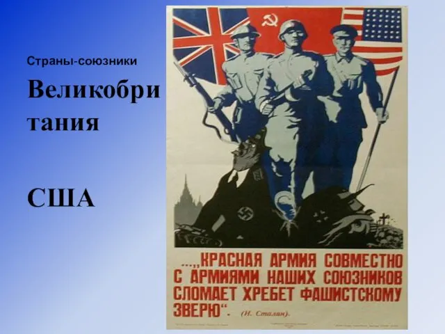 Страны-союзники Великобритания США