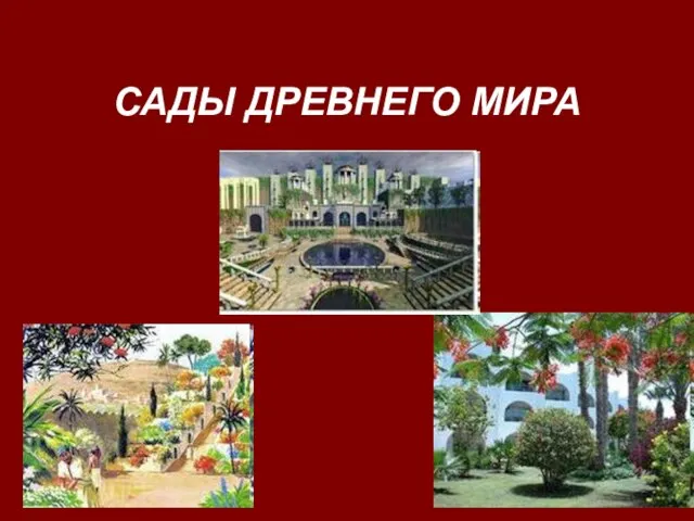 САДЫ ДРЕВНЕГО МИРА