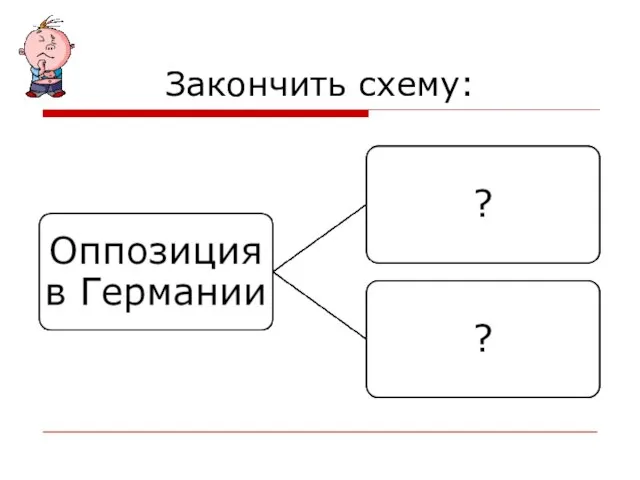 Закончить схему: