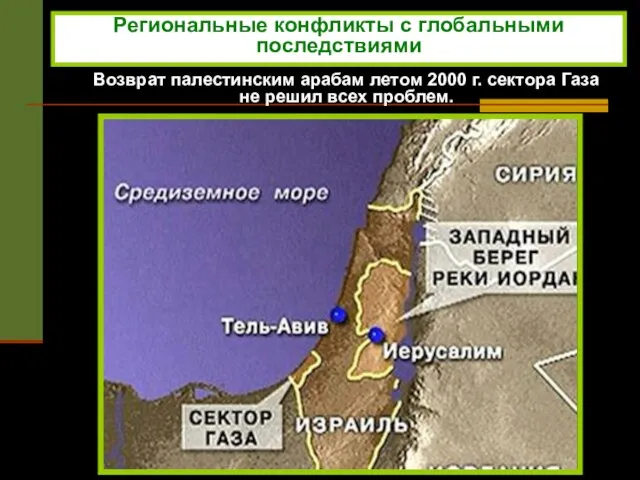 Возврат палестинским арабам летом 2000 г. сектора Газа не решил всех проблем.