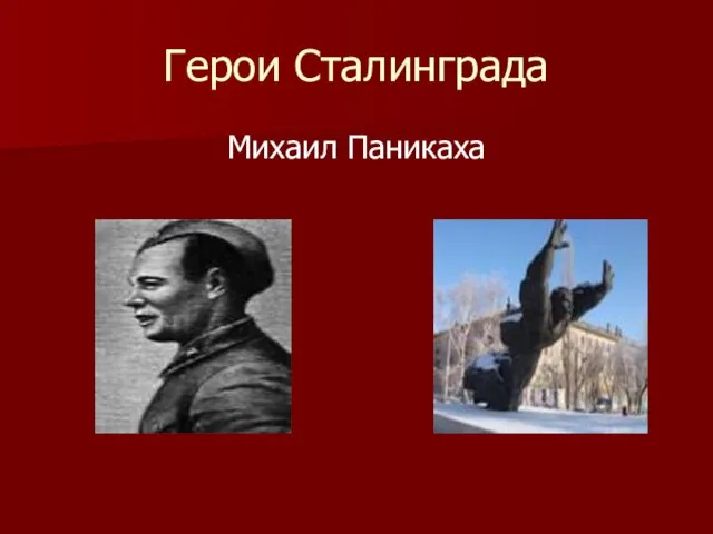 Герои Сталинграда Михаил Паникаха