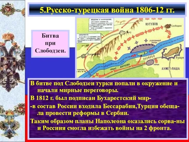 В битве под Слободзеи турки попали в окружение и начали мирные переговоры.