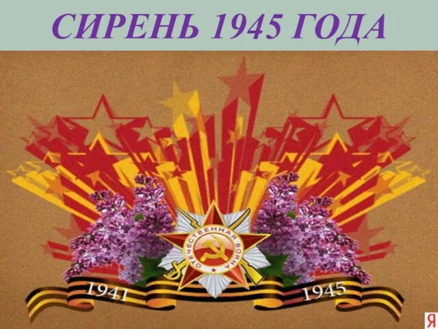 СИРЕНЬ 1945 ГОДА