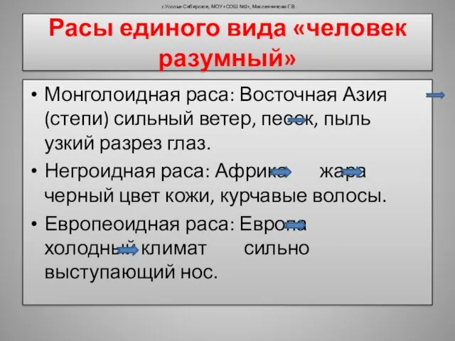 Расы единого вида «человек разумный» Монголоидная раса: Восточная Азия (степи) сильный ветер,