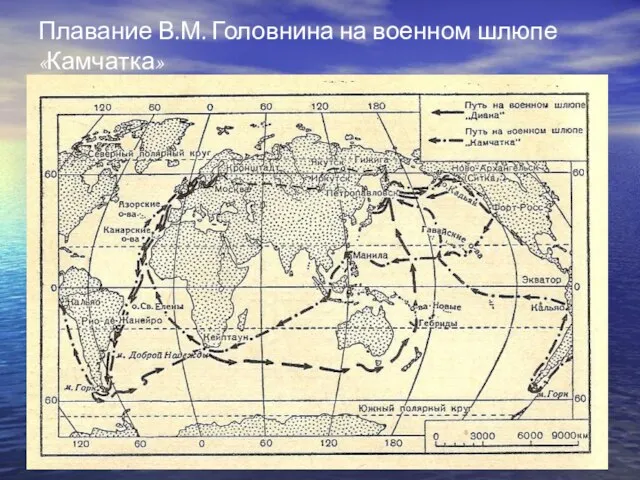 Плавание В.М. Головнина на военном шлюпе «Камчатка»