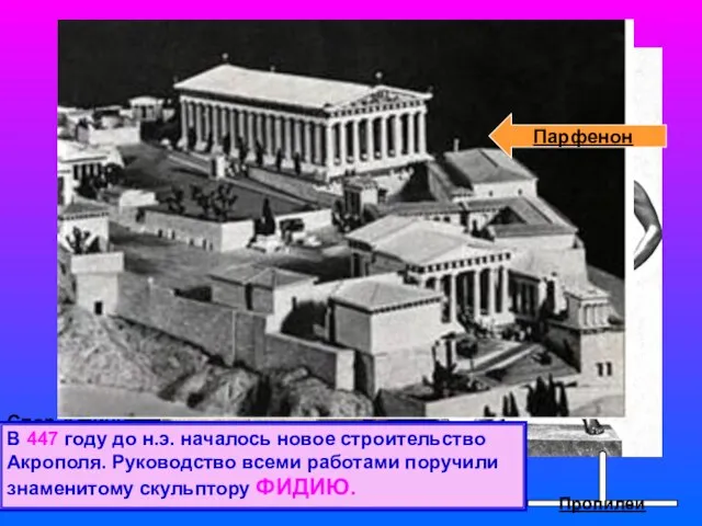 Спор Афины и Посейдона за правом владеть Аттикой Пропилеи В 447 году