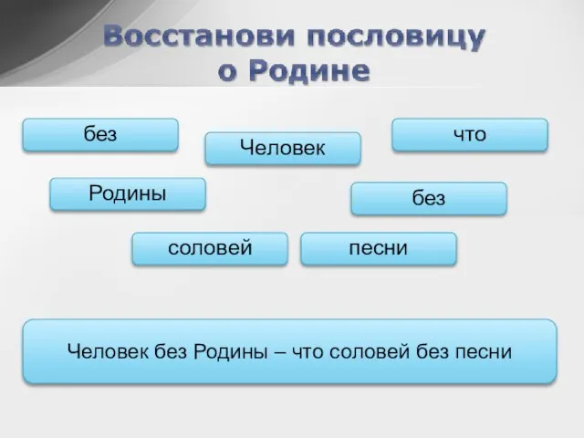 что Человек без Родины – что соловей без песни соловей без Человек Родины без песни