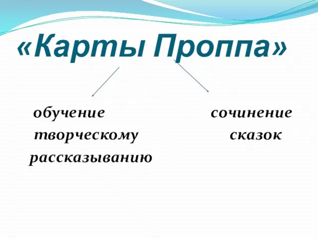 «Карты Проппа» обучение сочинение творческому сказок рассказыванию