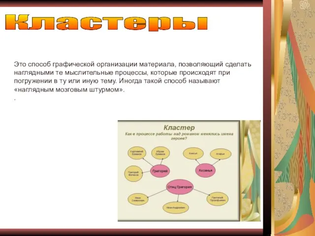 Это способ графической организации материала, позволяющий сделать наглядными те мыслительные процессы, которые