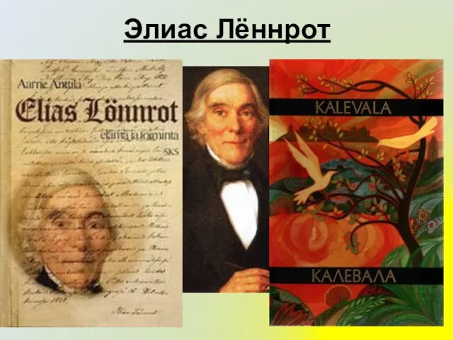 Элиас Лённрот финский лингвист, фольклорист, по образованию врач; крупнейший представитель культуры Финляндии,