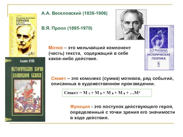 Мотив – это мельчайший компонент (часть) текста, содержащий в себе какое-либо действие.