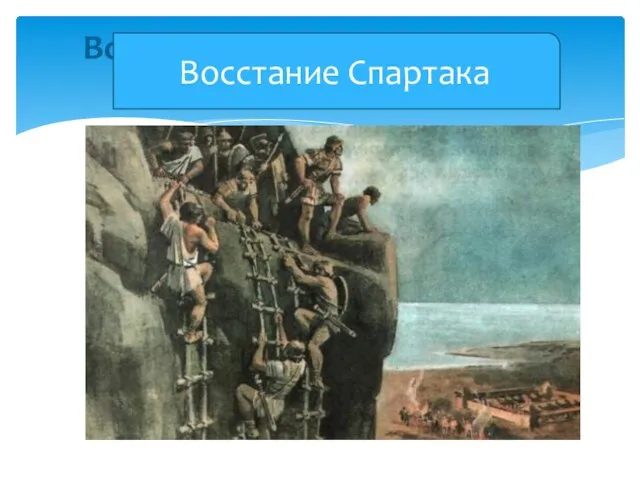 Восстание Спартака. Бегство с Везувия. Восстание Спартака