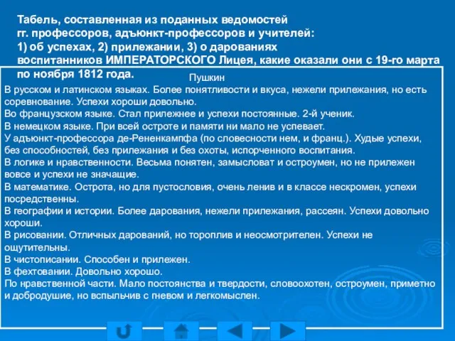 Табель, составленная из поданных ведомостей гг. профессоров, адъюнкт-профессоров и учителей: 1) об