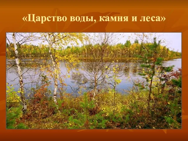 «Царство воды, камня и леса»