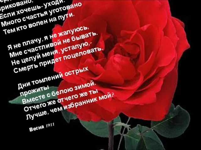 Сердце к сердцу не приковано, Если хочешь- уходи. Много счастья уготовано Тем