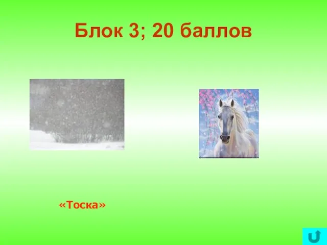 «Тоска» Блок 3; 20 баллов