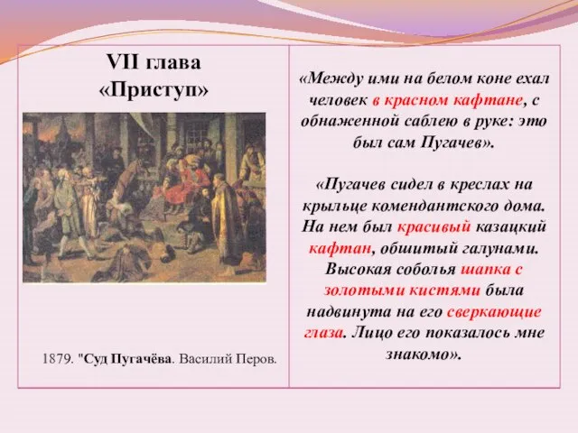 1879. "Суд Пугачёва. Василий Перов.