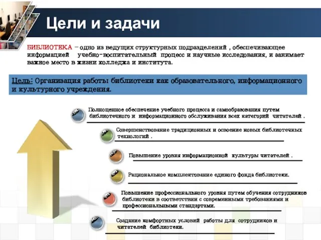 Повышение профессионального уровня путем обучения сотрудников библиотеки в соответствии с современными требованиями