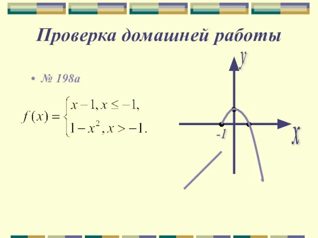 Проверка домашней работы № 198а x y -1