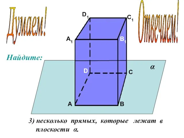 А А1 В В1 С С1 D D1 3) несколько прямых, которые