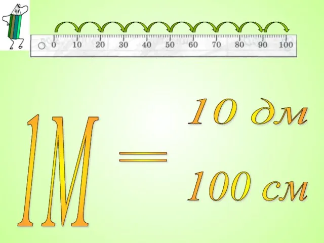 1М = 10 дм 100 см