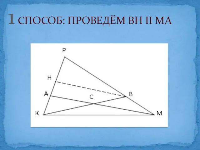 1 СПОСОБ: ПРОВЕДЁМ ВН II МА