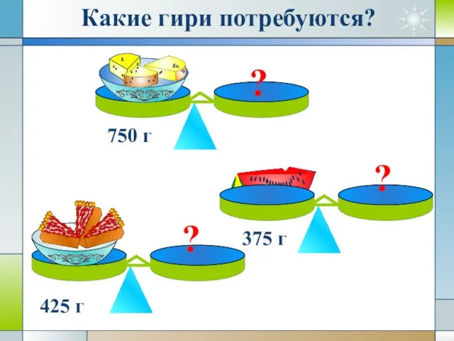 Какие гири потребуются?