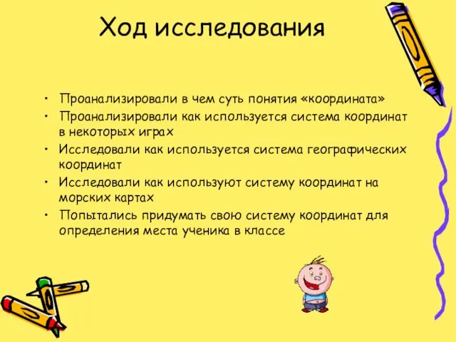 Проанализировали в чем суть понятия «координата» Проанализировали как используется система координат в