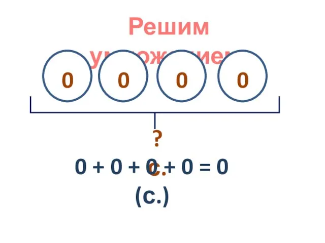 Решим умножением. ? с. 0 0 0 0 0 + 0 +