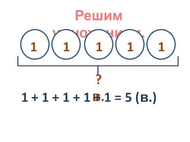 Решим умножением. ? в. 1 1 1 1 1 1 + 1